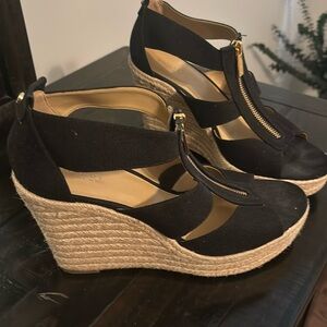 Michal Kors black wedges. Size 9.5